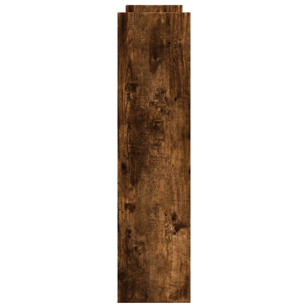 vidaXL Τρόλεϊ Αποθήκευσης Στενό 4 Επιπέδων Καπνιστή Δρυς Επεξ. Ξύλο