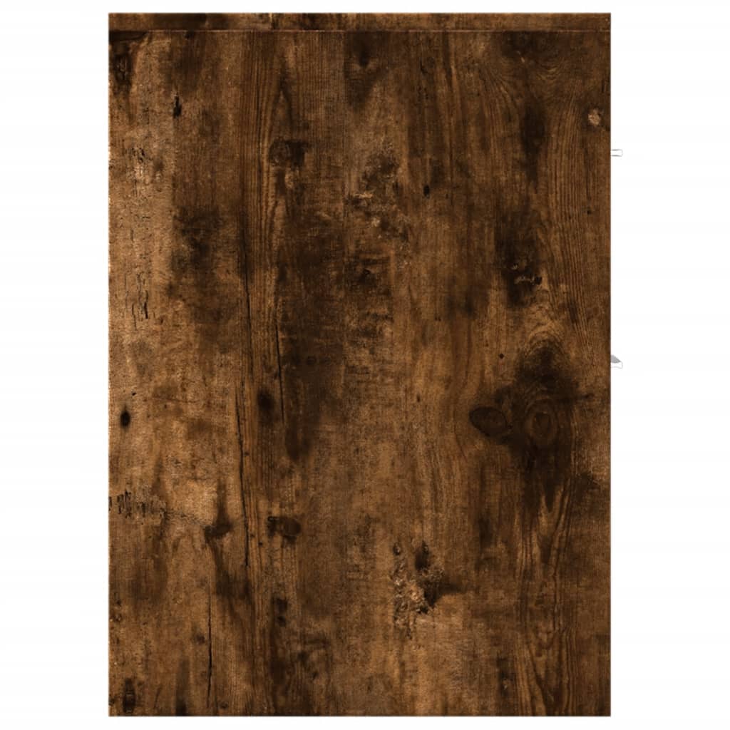 vidaXL Ντουλάπι Μπάνιου Στενό με Ροδάκια Καπνιστή Δρυς Επεξ. Ξύλο