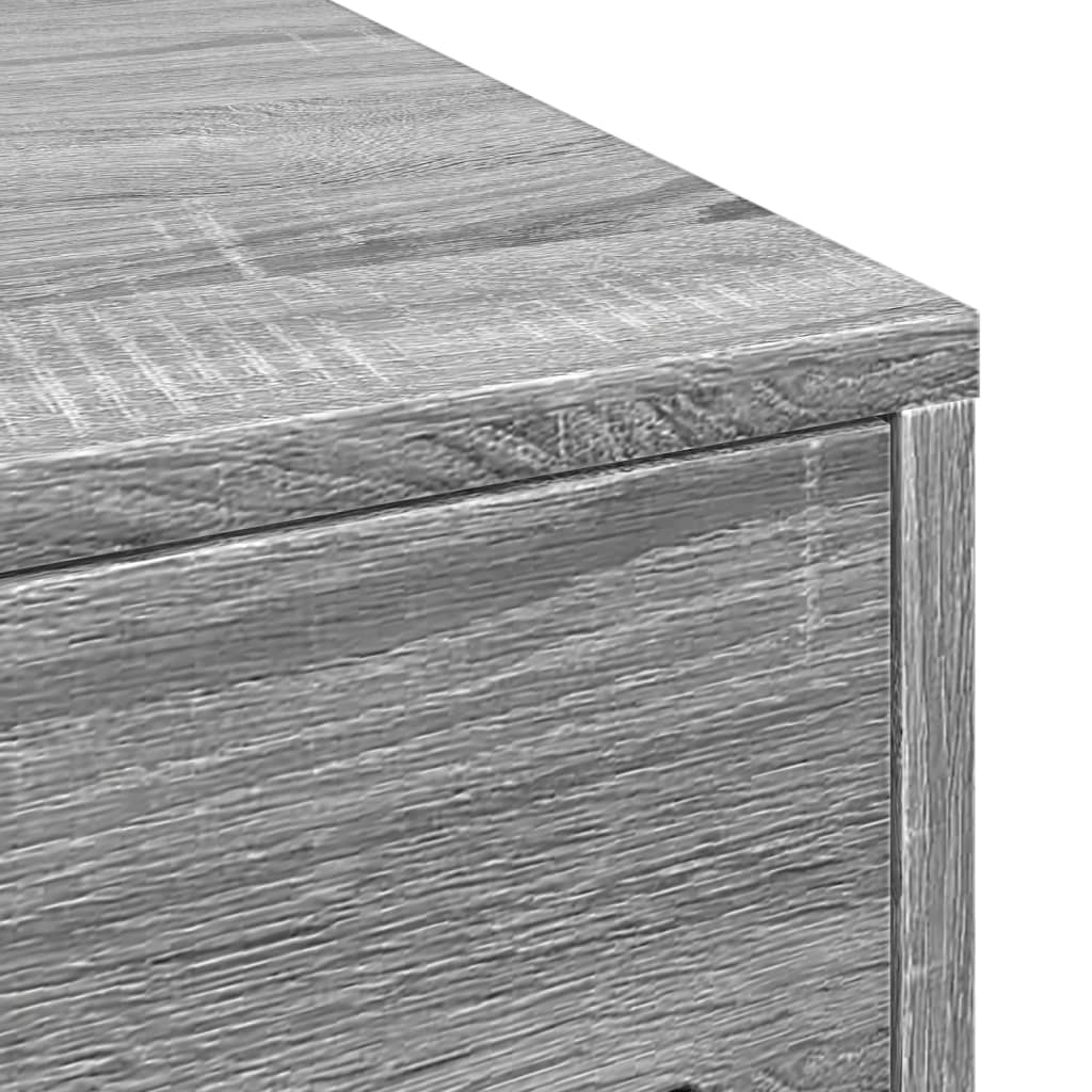 vidaXL Ντουλάπι Μπάνιου Στενό με Ροδάκια Γκρι Sonoma Επεξ. Ξύλο