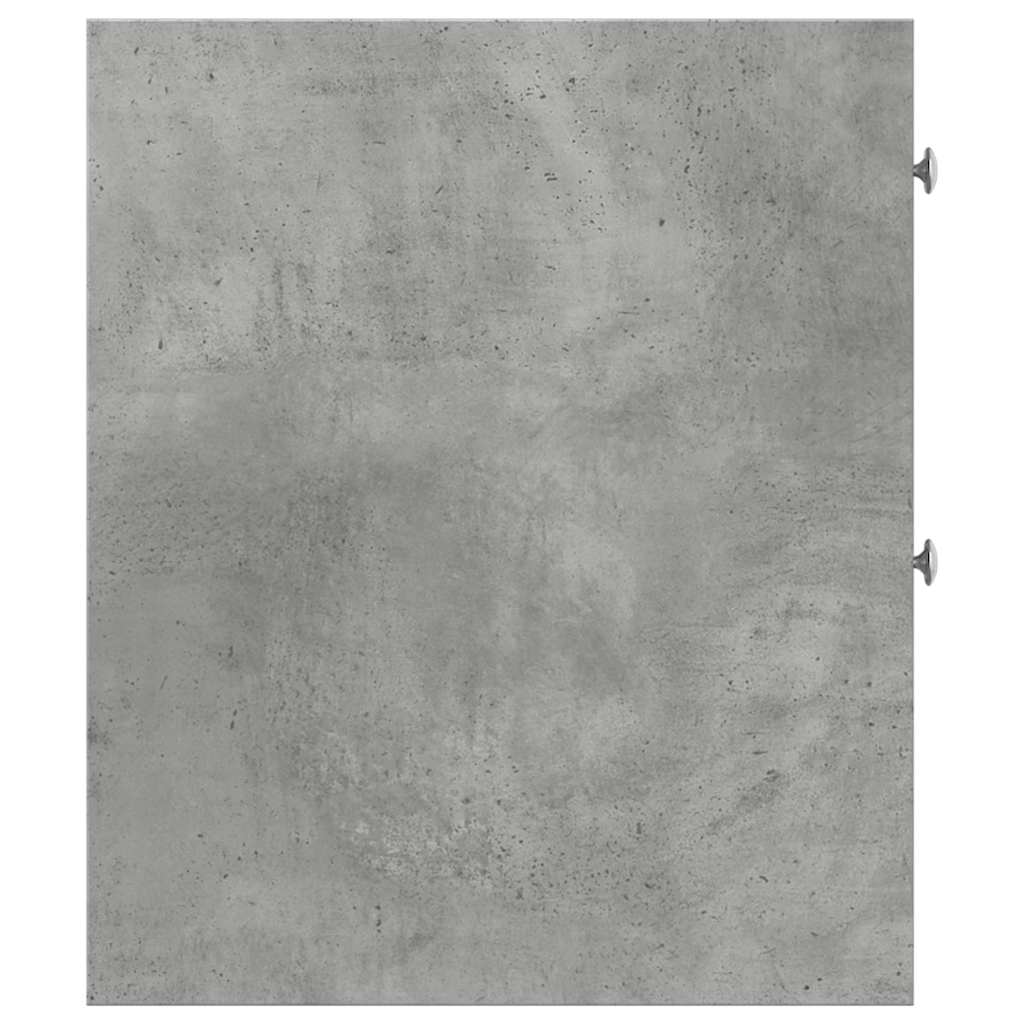 vidaXL Ντουλάπι Μπάνιου Στενό με Ροδάκια Γκρι Σκυρ. Επεξ. Ξύλο