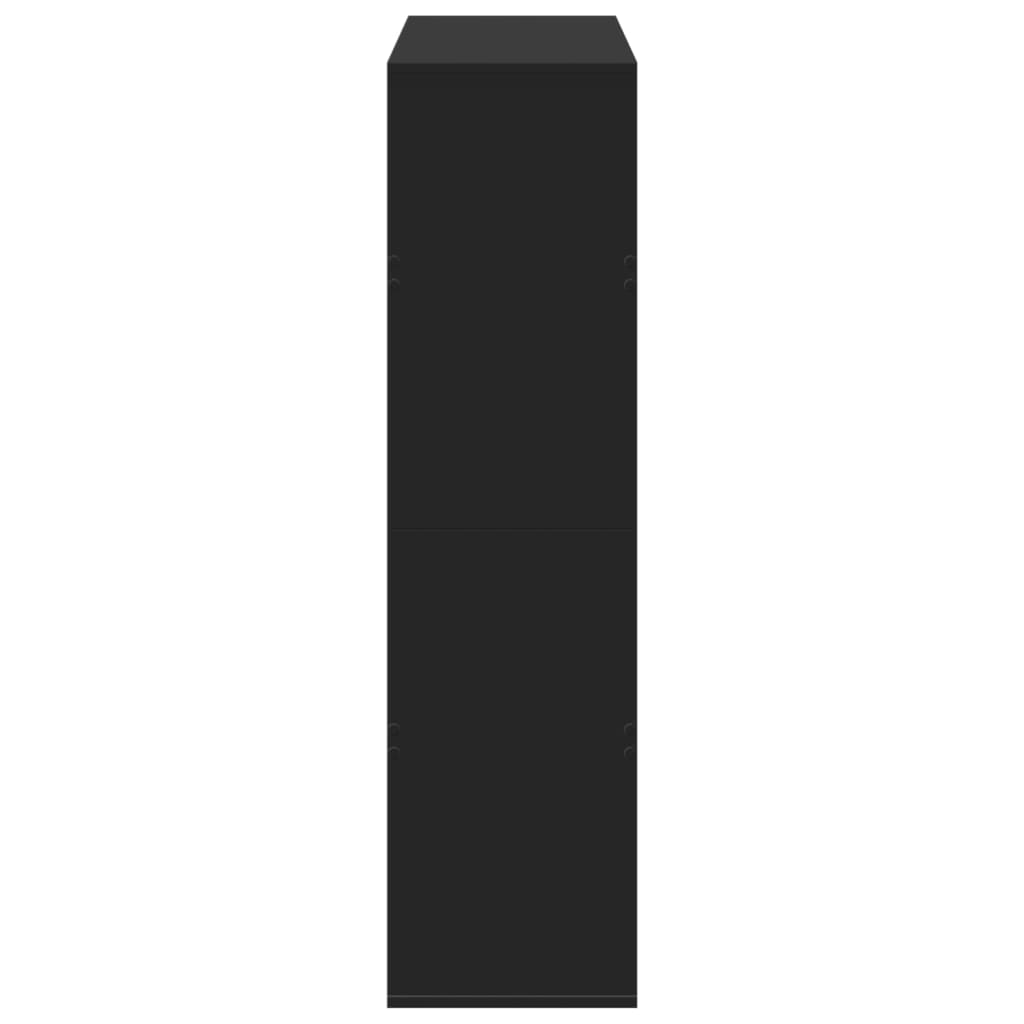 vidaXL Βιβλιοθήκη Μαύρη 100x33x125,5 εκ. από Επεξεργασμένο Ξύλο