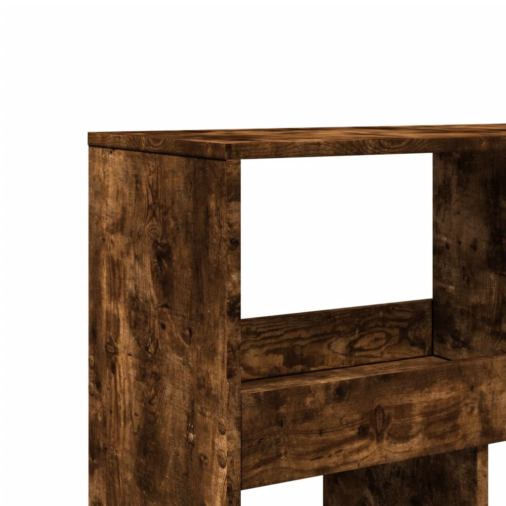 vidaXL Βιβλιοθήκη Καπνιστή Δρυς 100x33x187,5εκ. από Επεξεργασμένο Ξύλο