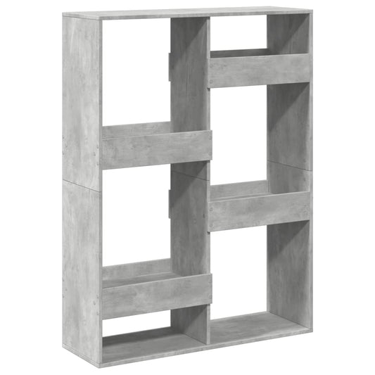vidaXL Βιβλιοθήκη Γκρι Σκυροδέματος 100x33x135 εκ. Επεξεργ. Ξύλο