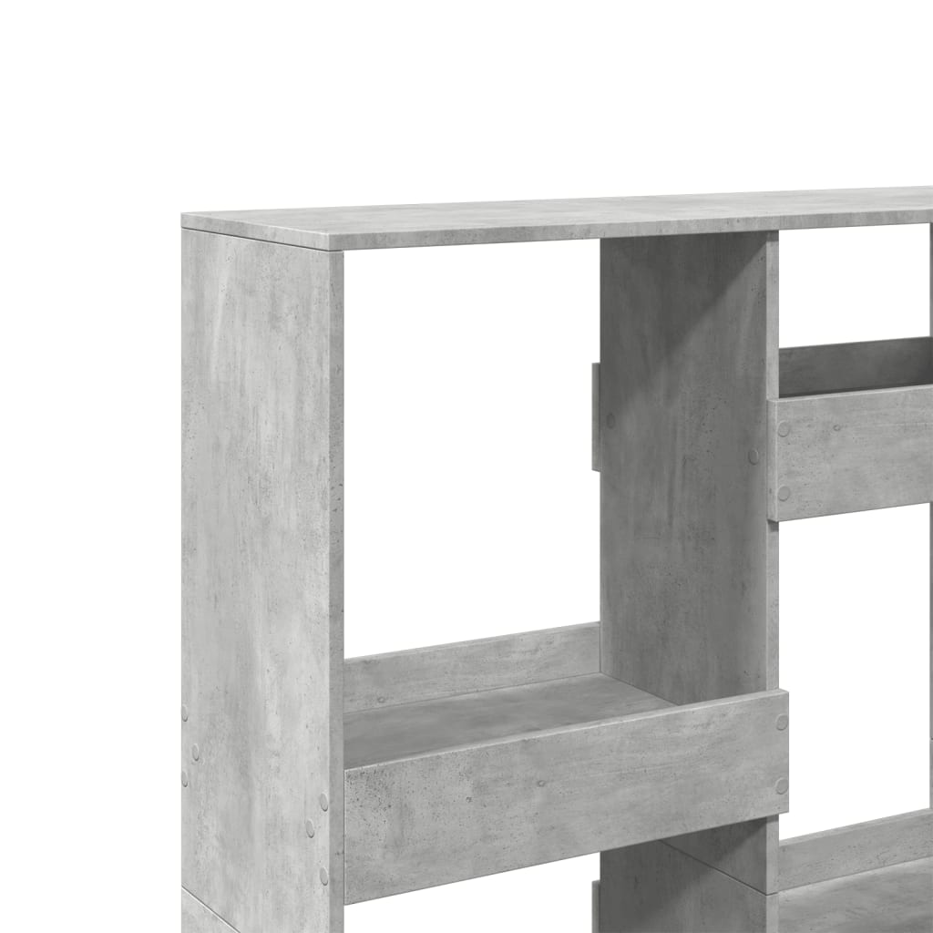 vidaXL Βιβλιοθήκη Γκρι Σκυροδέματος 100x33x135 εκ. Επεξεργ. Ξύλο