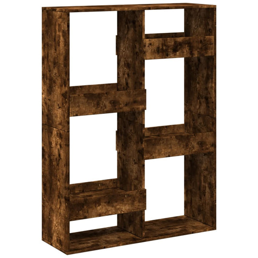 vidaXL Βιβλιοθήκη Καπνιστή Δρυς 100x33x135 εκ. από Επεξεργασμένο Ξύλο