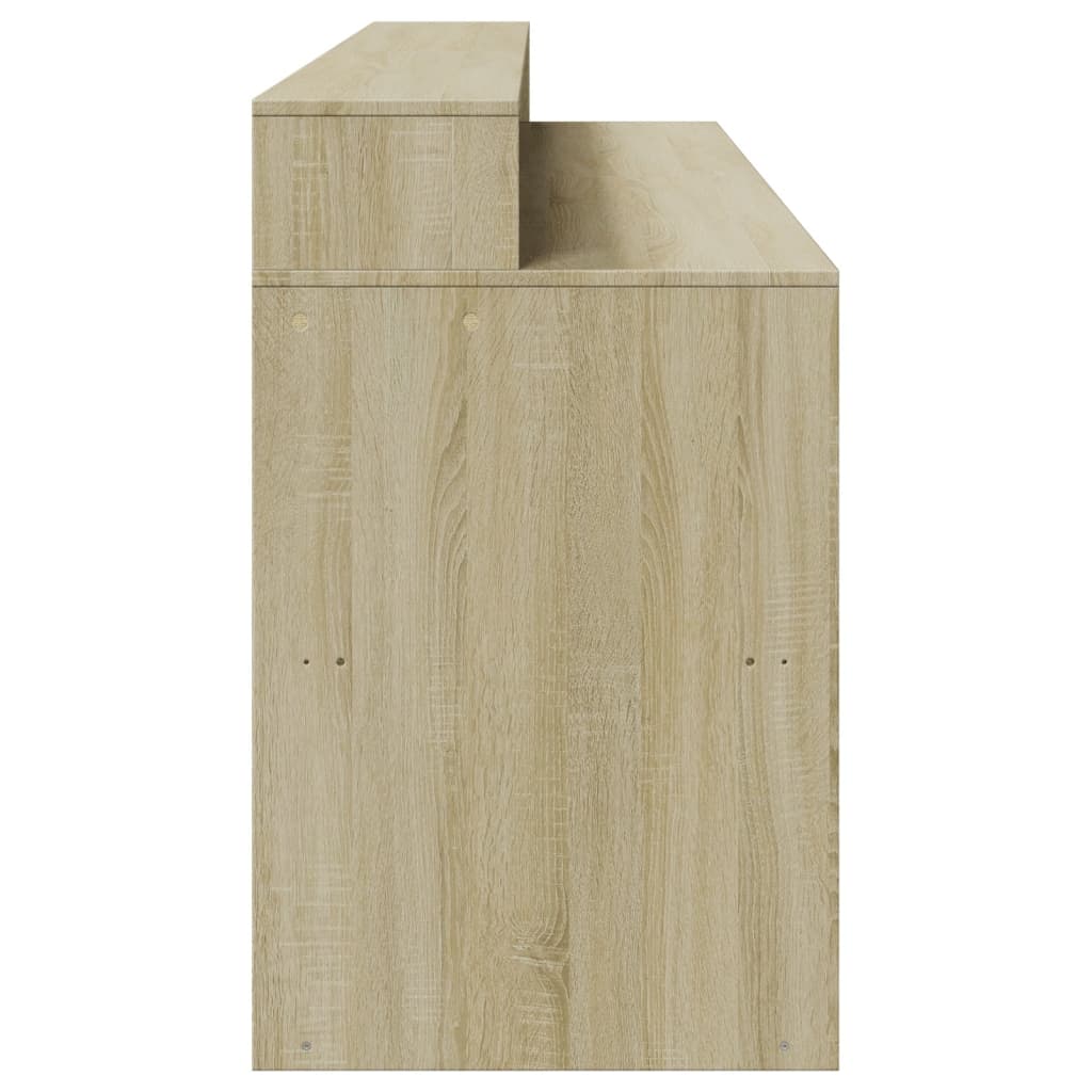 vidaXL Γραφείο με LED Sonoma δρυς 200x55x91 εκ. Επεξεργ. Ξύλο