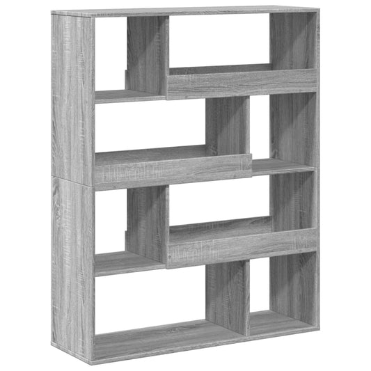 vidaXL Βιβλιοθήκη/Διαχωριστικό Χώρου Γκρι 100x33x125,5 εκ. Επεξ. Ξύλο