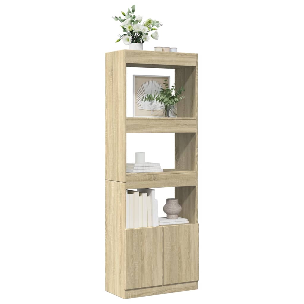 vidaXL Ντουλάπι Sonoma Δρυς 63x33x180 εκ. από Επεξεργασμένο Ξύλο