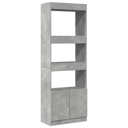 vidaXL Ντουλάπι Γκρι Σκυρ. 63x33x180 εκ. από Επεξεργασμένο Ξύλο