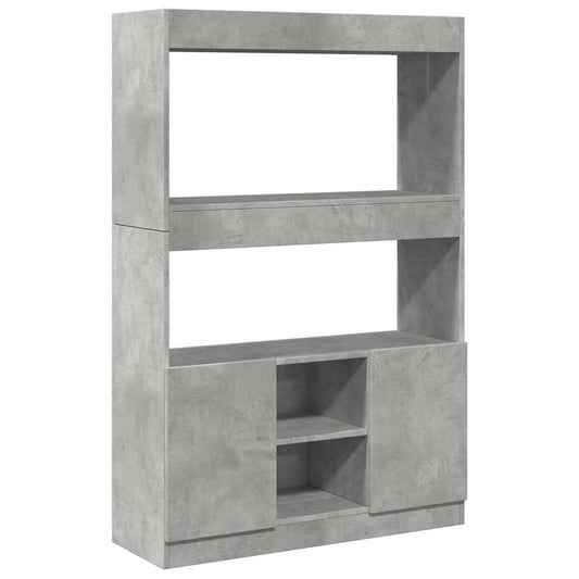 vidaXL Ντουλάπι Γκρι Σκυρ. 92x33x140 εκ. από Επεξεργασμένο Ξύλο