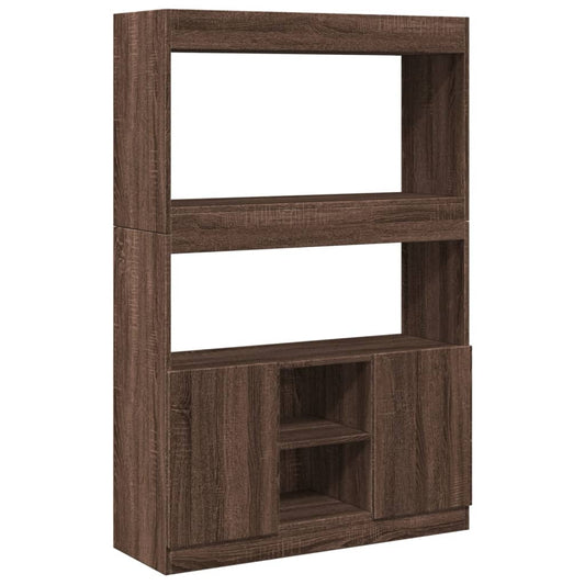 vidaXL Ντουλάπι Καφέ Δρυς 92x33x140 εκ. από Επεξεργασμένο Ξύλο