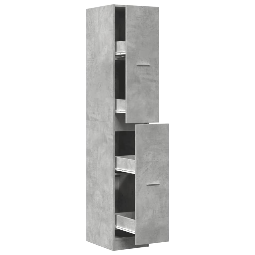 vidaXL Συρταριέρα Γενικής Χρήσης Γκρι Σκυρ.30x41x174,5 εκ. Επεξ. Ξύλο
