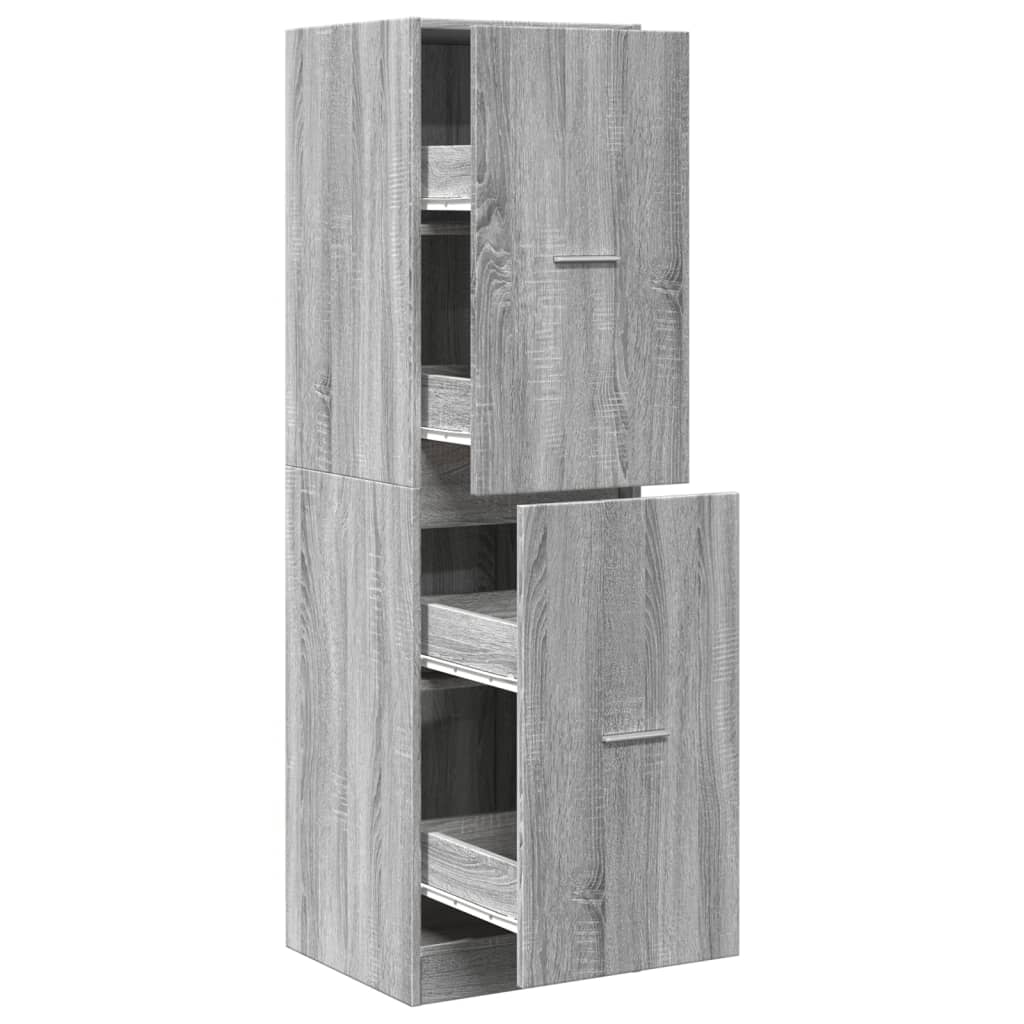 vidaXL Συρταριέρα Γενικής Χρήσης Γκρι Sonoma 40x41x144,5 εκ.Επεξ. Ξύλο
