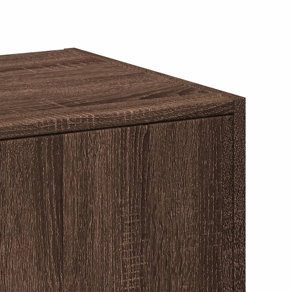 vidaXL Συρταριέρα Γενικής Χρήσης Καφέ Δρυς 40x41x144,5 εκ. Επεξ. Ξύλο