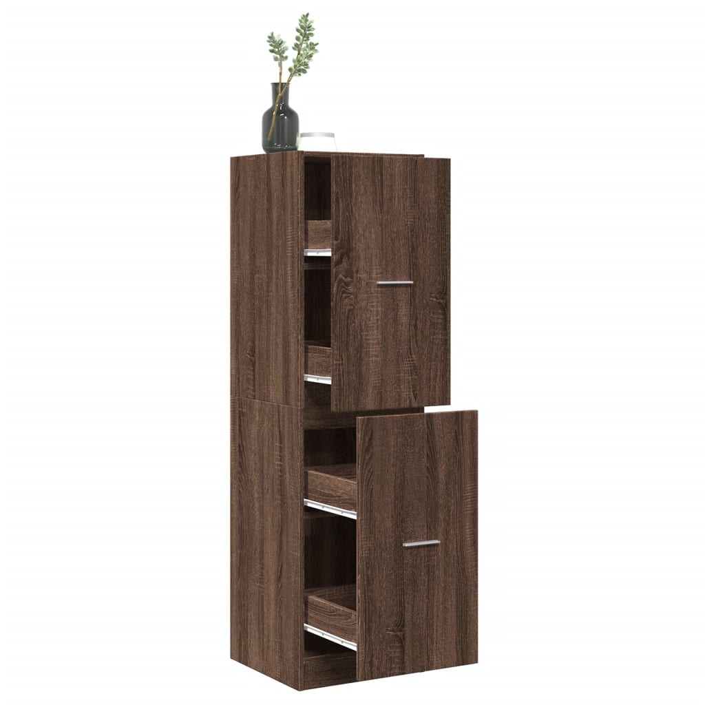 vidaXL Συρταριέρα Γενικής Χρήσης Καφέ Δρυς 40x41x144,5 εκ. Επεξ. Ξύλο