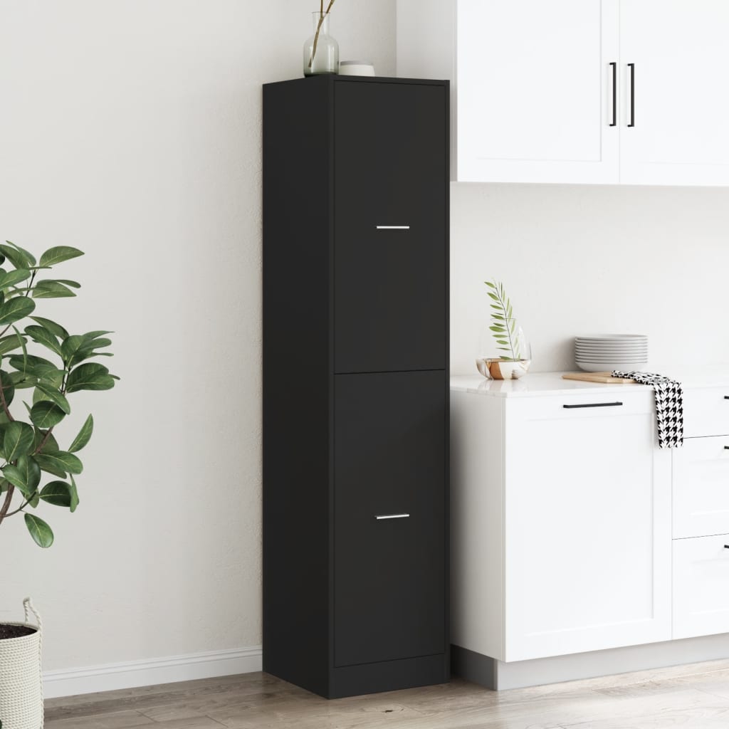 vidaXL Συρταριέρα Γενικής Χρήσης Μαύρο 40x41x174,5 εκ. Επεξ. Ξύλο
