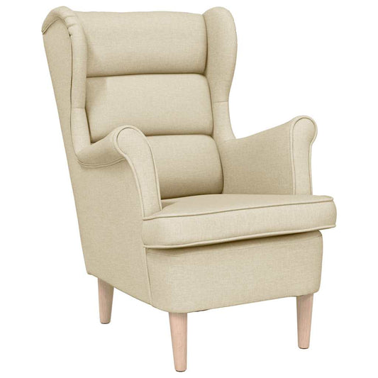 vidaXL πολυθρόνα Cream 74x84x100 cm Ύφασμα