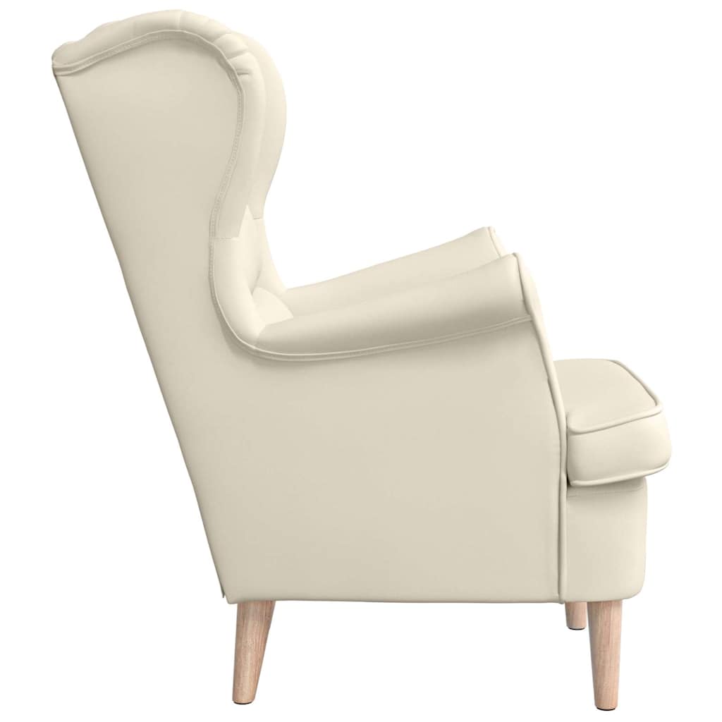 vidaXL Πολυθρόνα Λευκή 74x84x100 cm Λινό