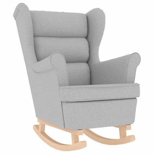 vidaXL Κουνιστή καρέκλα Cloud Grey 74x90x102 cm Ύφασμα