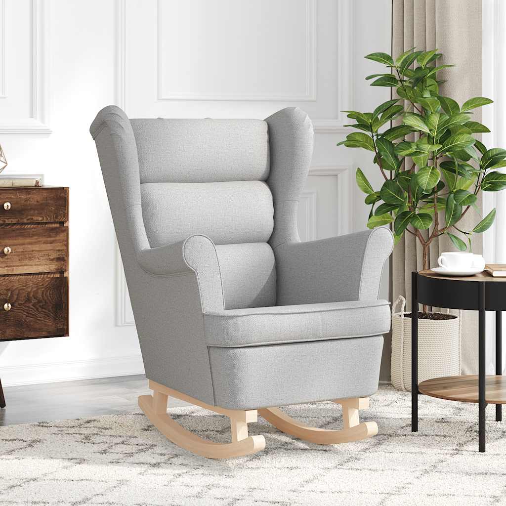 vidaXL Κουνιστή καρέκλα Cloud Grey 74x90x102 cm Ύφασμα