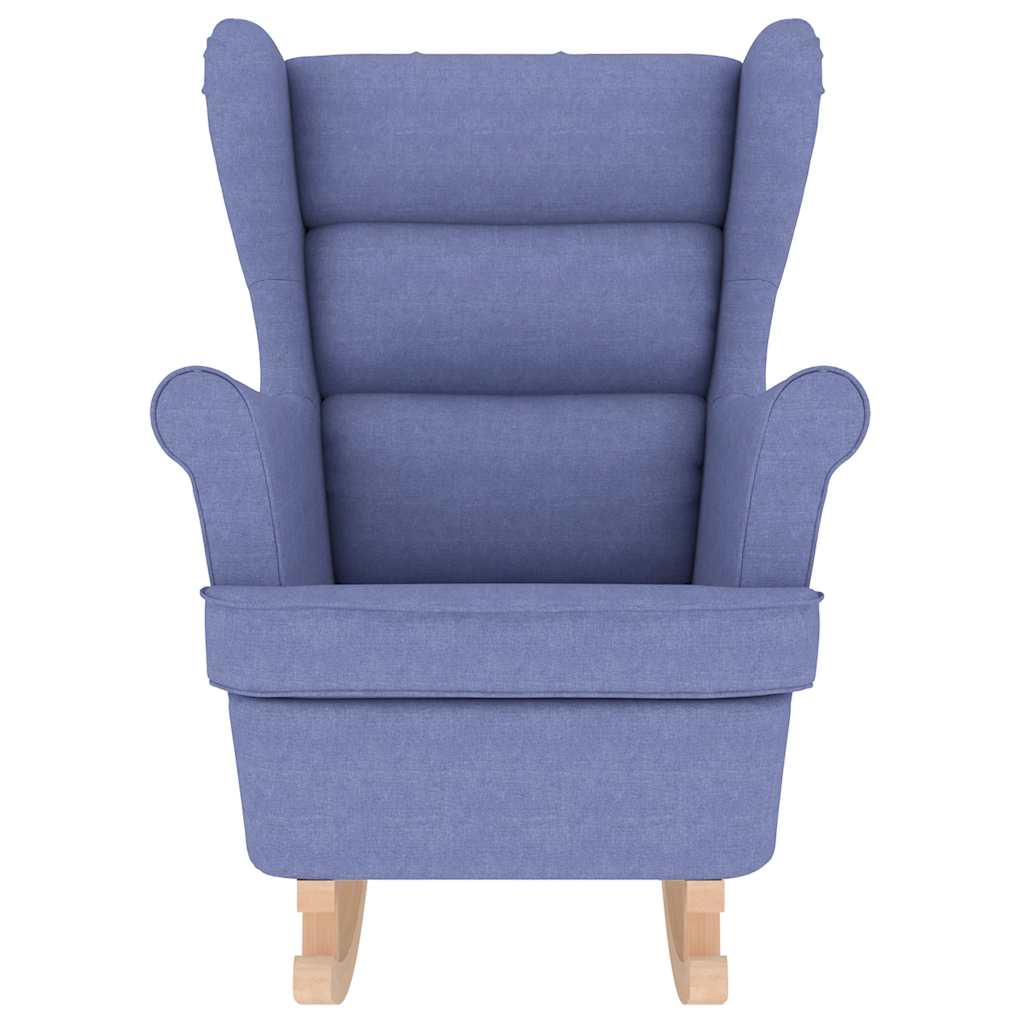 vidaXL Κουνιστή καρέκλα τζιν μπλε 74x90x102 cm Ύφασμα