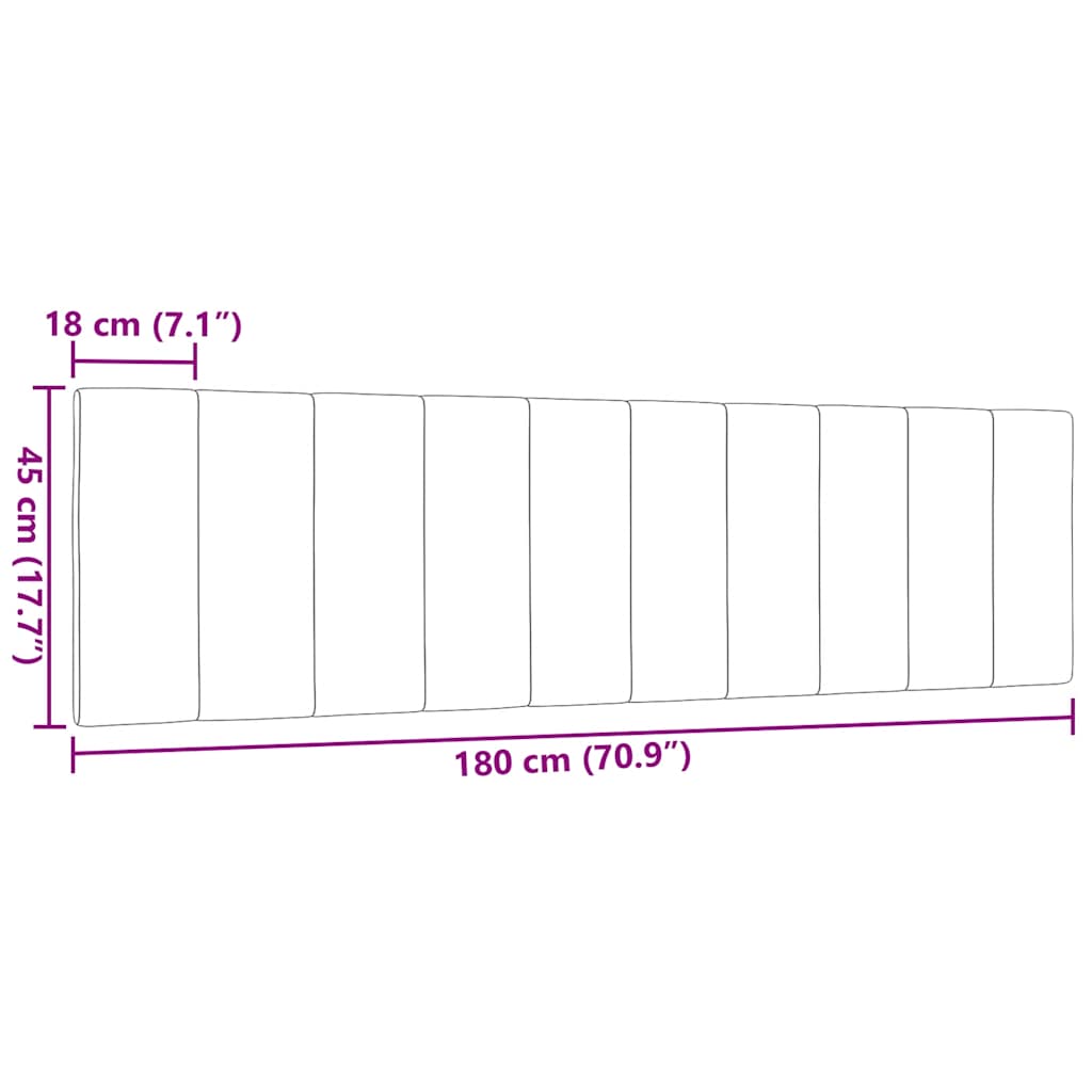 vidaXL Μαξιλάρι για Κεφαλάρι Hanko Σκούρο Καφέ 180 εκ. Υφασμάτινο