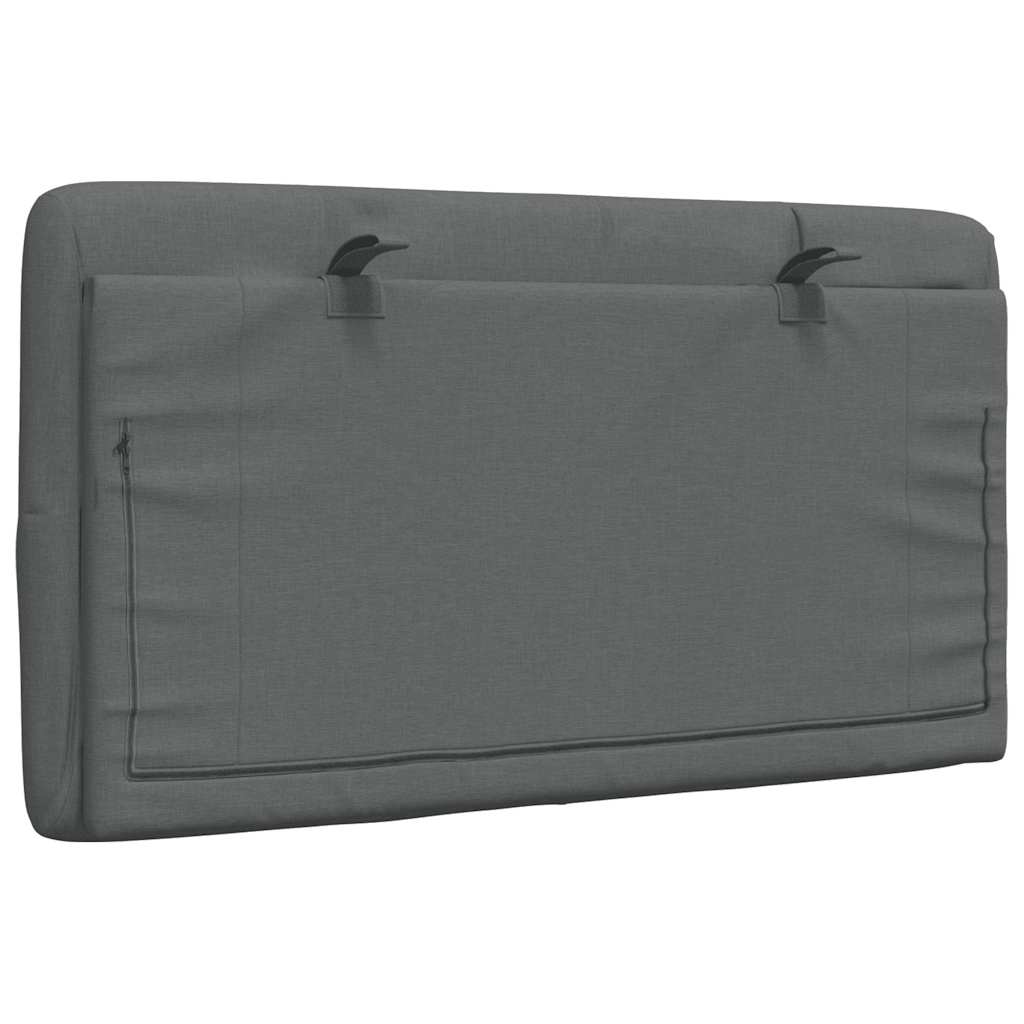 vidaXL Μαξιλάρι για Κεφαλάρι Σκούρο Γκρι 90 εκ. Υφασμάτινο