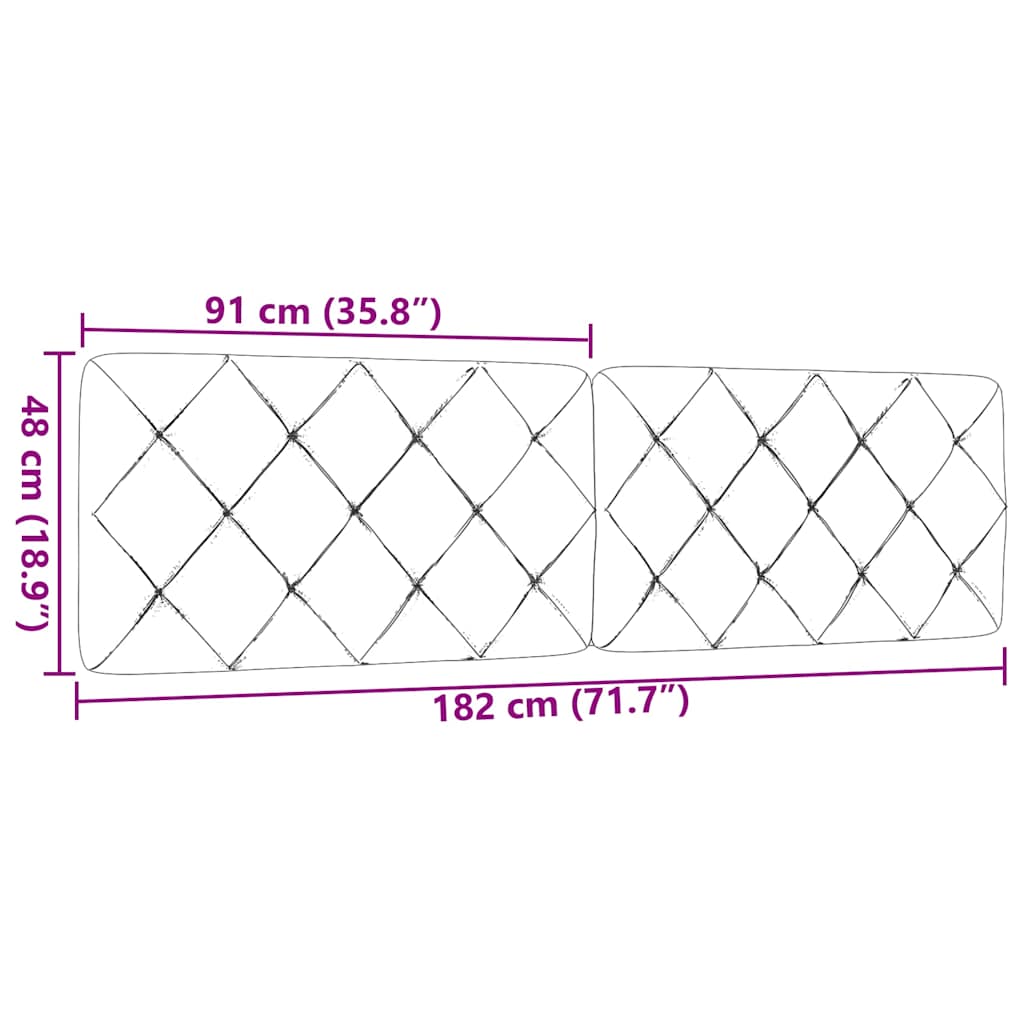 vidaXL Μαξιλάρι για Κεφαλάρι Ανοιχτό Γκρι 180 εκ. Υφασμάτινο