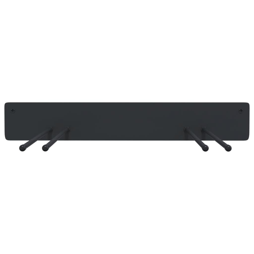 vidaXL Ράφια Αποθ. Εργαλείων Κήπου Επιτοίχια 4 Τεμ. Μαύρα από Ατσάλι