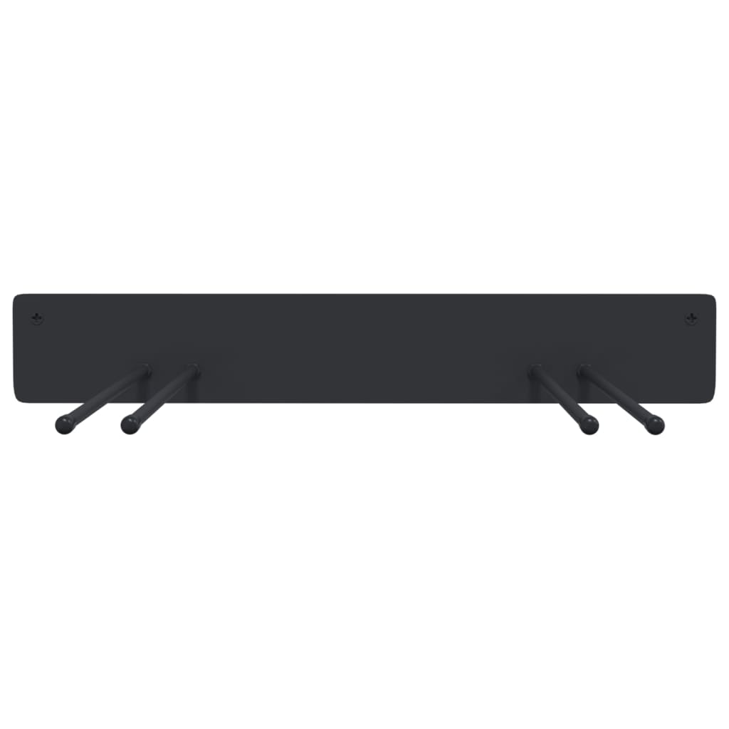 vidaXL Ράφια Αποθ. Εργαλείων Κήπου Επιτοίχια 8 Τεμ. Μαύρα από Ατσάλι