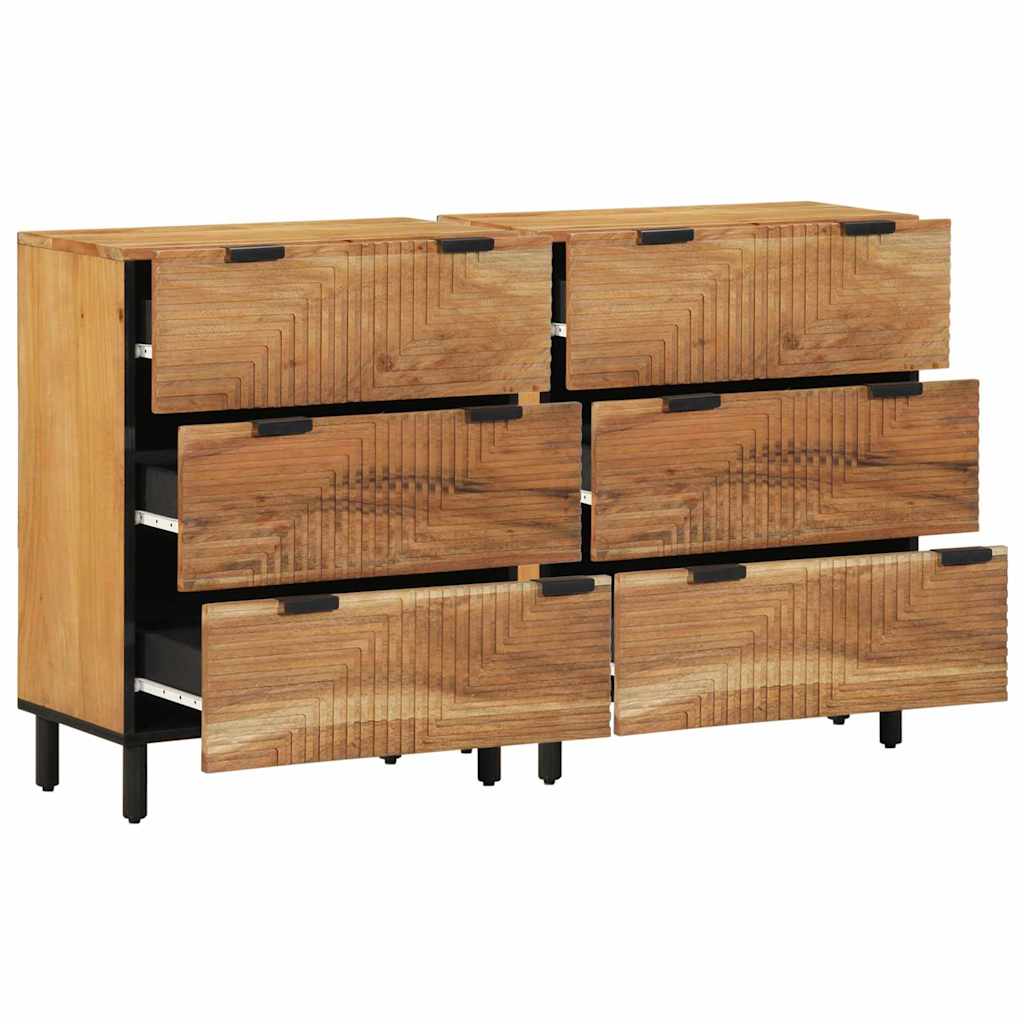 vidaXL Σετ Μπουφέδων 2 τμχ. 120 x 33 x 75 εκ Στερεό Ξύλο Ακακίας