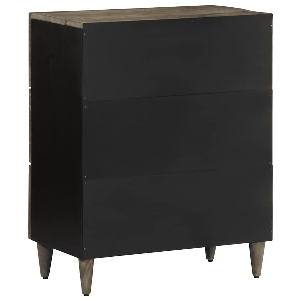vidaXL Sideboards 2 τεμάχια ανοιχτό γκρι 60x33,5x75cm μασίφ ξύλο Mango