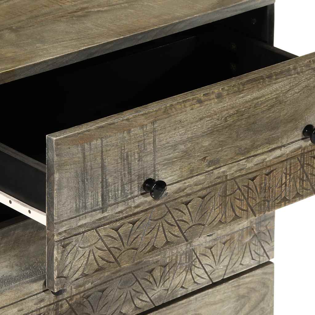 vidaXL Sideboards 2 τεμάχια ανοιχτό γκρι 60x33,5x75cm μασίφ ξύλο Mango