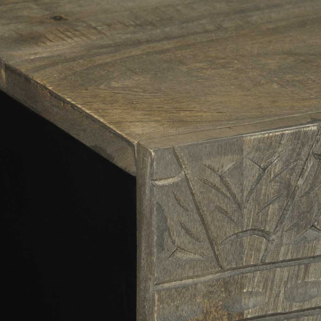 vidaXL 3 τεμαχίων Sideboards ανοιχτό γκρι μασίφ ξύλο Mango