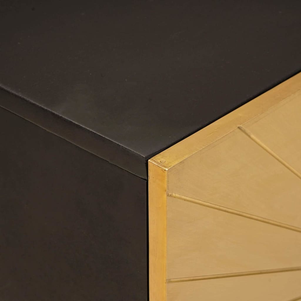 vidaXL Σετ επίπλων μπάνιου 4 pcs Μαύρο και Χρυσό 38 x 33 x 160 εκ.