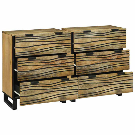 vidaXL Παραδοσιακά Πλευρικά Έπιπλα 2 pcs Καφέ 60 x 33.5 x 75 εκ.