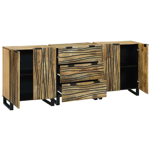 vidaXL Σετ Επίπλων Μπάνιου 3 pcs Καφέ Μέγεθος: Μεσαίο Στερεό Ξύλο