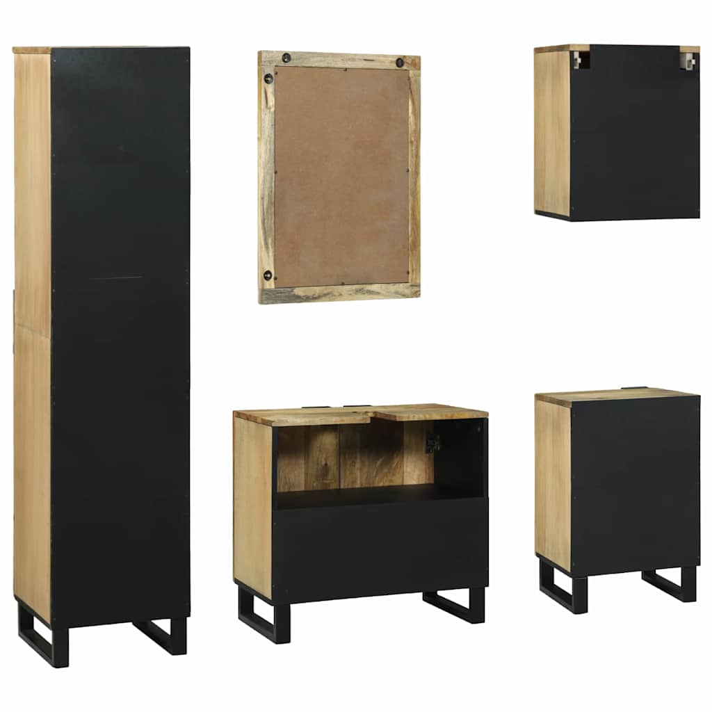 vidaXL Σετ Επίπλων Μπάνιου με συρτάρι 5 pcs Καφέ 38 x 33 x 160 εκ.