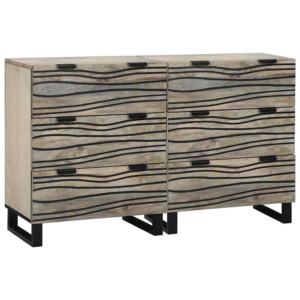 vidaXL Παραδοσιακά Πλευρικά Έπιπλα 2 pcs Λευκό 60 x 33.5 x 75 εκ.
