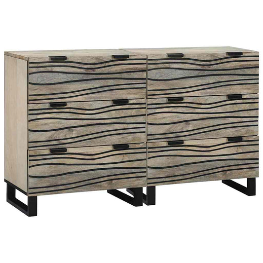 vidaXL Παραδοσιακά Πλευρικά Έπιπλα 2 pcs Λευκό 60 x 33.5 x 75 εκ.