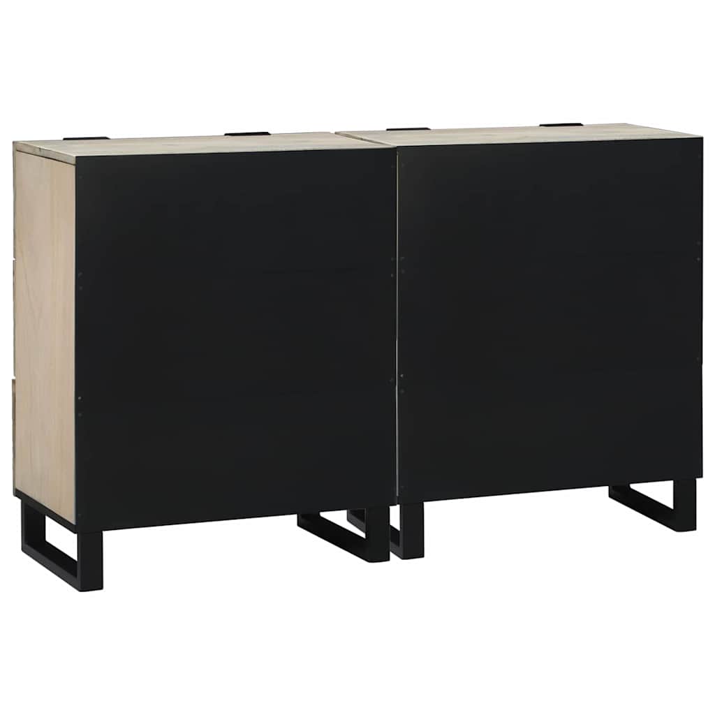 vidaXL Παραδοσιακά Πλευρικά Έπιπλα 2 pcs Λευκό 60 x 33.5 x 75 εκ.