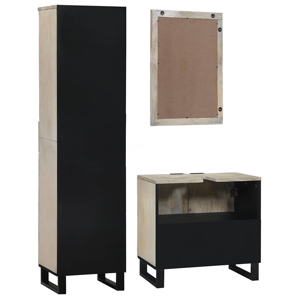 vidaXL Σετ Επίπλων Μπάνιου με συρτάρι 3 pcs Λευκό 38 x 33 x 160 εκ.