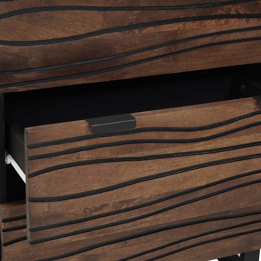 vidaXL Παραδοσιακά Πλευρικά Έπιπλα 2 pcs Καφέ 60 x 33.5 x 75 εκ.