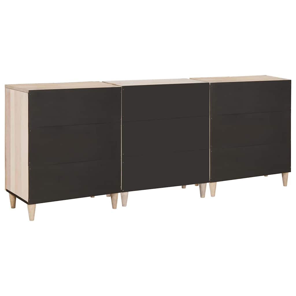 vidaXL Πλαϊνό γραφείο 3 pcs Λευκό 180 x 33,5 x 75 εκ.