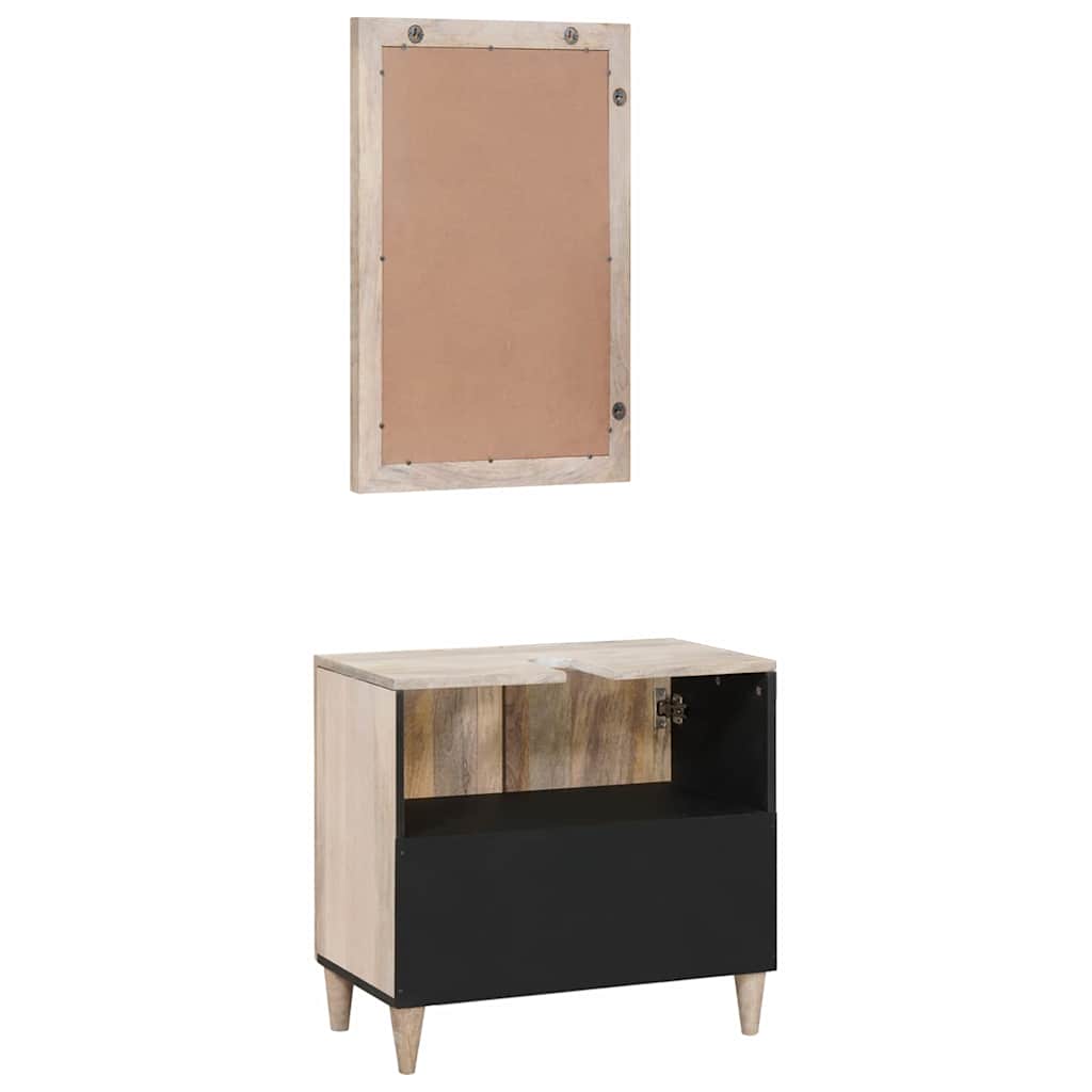 vidaXL Σετ Επίπλων Μπάνιου Επιτοίχιο 2 pcs Λευκό 62 x 33 x 58 εκ.