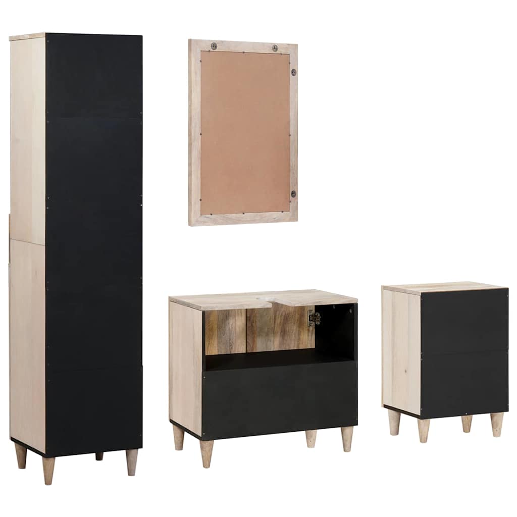 vidaXL Σετ Επίπλων Μπάνιου με συρτάρι 4 pcs Λευκό 38 x 33 x 160 εκ.