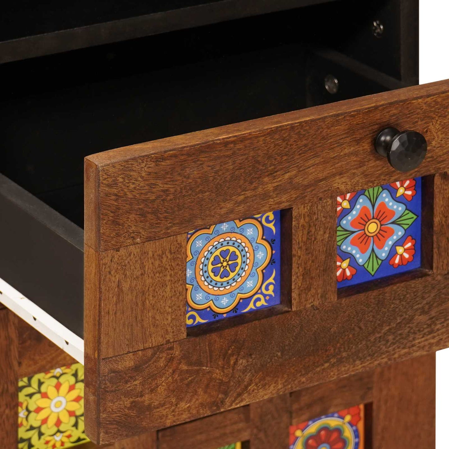 vidaXL Σετ Επίπλων Μπάνιου με συρτάρι 3 pcs Καρυδιά Στερεό ξύλο μάνγκο