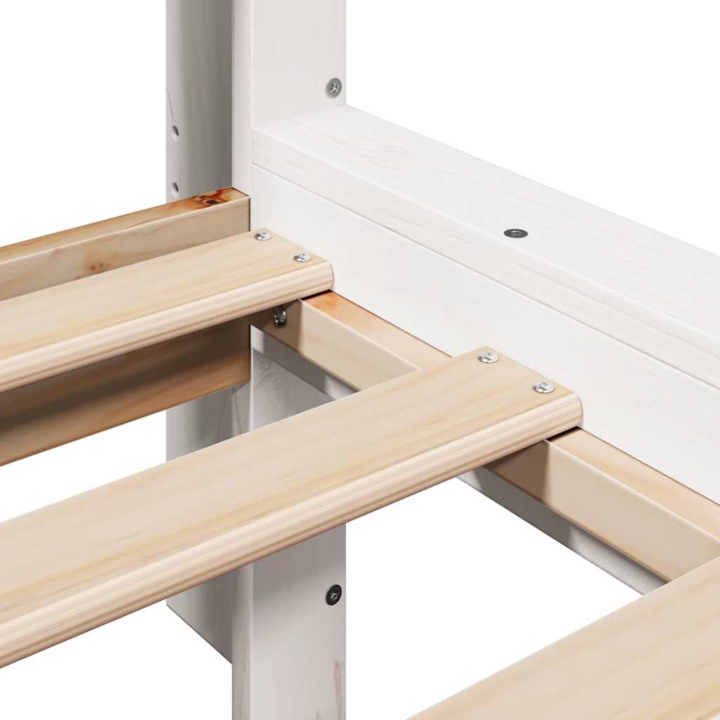 vidaXL Κρεβάτι Βιβλιοθήκη Χωρίς Στρώμα 140x190 εκ Μασίφ Ξύλο Πεύκου