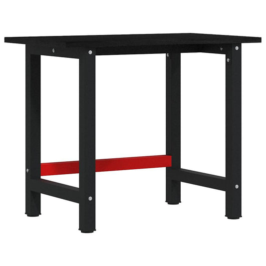 vidaXL Πάγκος Εργασίας Καφέ Σκούρο 100x60x81,5 cm Μασίφ Ξύλο Δρυς