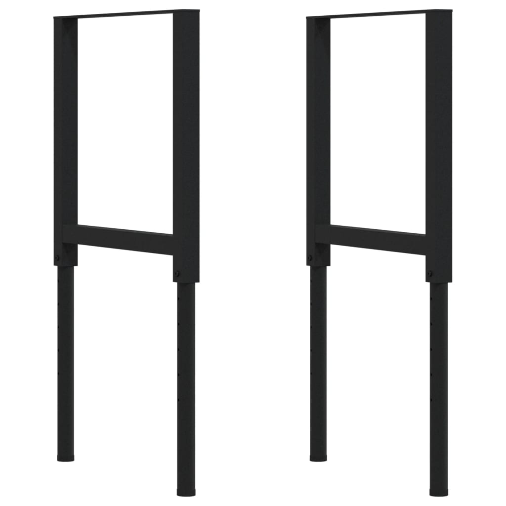 vidaXL Πάγκος Εργασίας Ορθογώνιος 80x60x(73-99,5)εκ Μασίφ Ξύλο Ακακίας